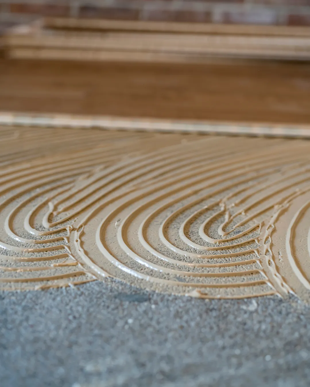 Subfloor preparation before installation in a Harnett County home