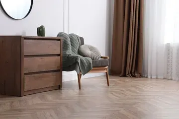 Waterproof wood-look flooring in an Angier NC mudroom